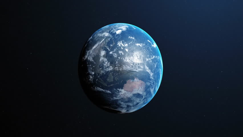 Red nebula emerging from left while blue planet rotating slowly, wrapping equator for framing globe. Cosmos, astronomy, celestial, futuristic, sci-fi, spaceart, planetary - Powered by Shutterstock - Get 15% off with code: PIKWIZARD15