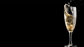 Flute bubbling champagne, hearts fading from bottom, drifting upward around glass, evoking romance. Celebration, elegance, romance, luxury, festive, liquid, glow - Powered by Shutterstock - Get 15% off with code: PIKWIZARD15