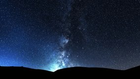 Night sky time lapse with bright Milky Way galaxy on the sky. Starry night, astronomical background. - Powered by Shutterstock - Get 15% off with code: PIKWIZARD15