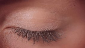 Closed eye opening revealing blue iris while holographic interface performing biometric scanning. Futuristic, technology, biometric, interface, cyber, data, analysis - Powered by Shutterstock - Get 15% off with code: PIKWIZARD15