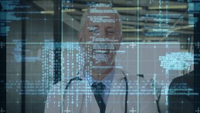 Digital data activating, male doctor, doctors joining, female doctor leading blue stethoscope glow. Medical team, futuristic, technology, collaboration, innovation, healthcare, digital - Powered by Shutterstock - Get 15% off with code: PIKWIZARD15