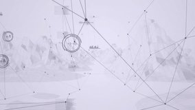 Central node appearing and extending lines while icons pulsing on terrain, showing network growth. Futuristic, technology, digital, geometric, abstract, data, connectivity - Powered by Shutterstock - Get 15% off with code: PIKWIZARD15