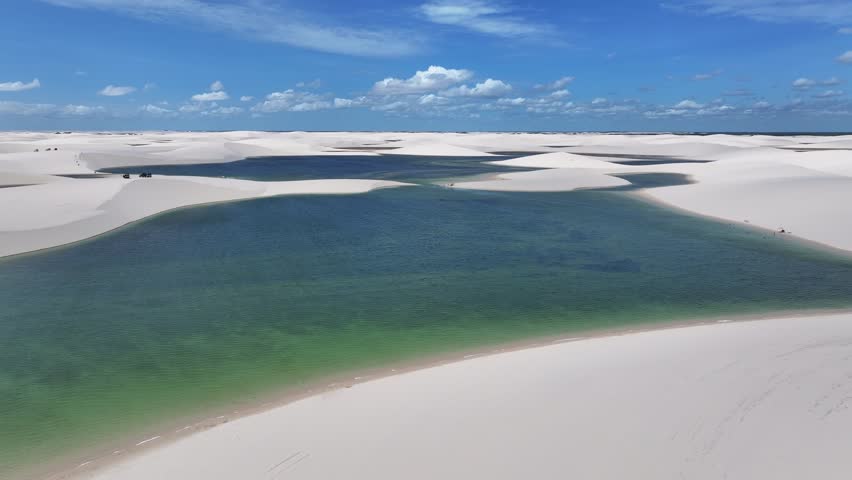 Lencois Maranhenses At Santo Amaro In Maranhao Brazil. Nature Scenery. High Sand Dunes. Lencois Maranhenses At Brazil. Rainwater Lakes. Stunning Ecosystem. Tropical Travel. Brazil Northeastern.