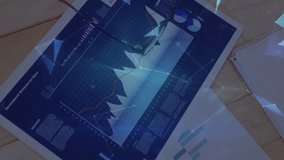 Network animating over financial report converging into rotating globe while hand sketching data. Finance, data visualization, technology, innovation, analytics, digital, business - Powered by Shutterstock - Get 15% off with code: PIKWIZARD15