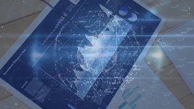 Translucent 3D sphere fading in and rotating while hand sketching data lines for analysis. Technology, innovation, data visualization, digital interface, workspace, futuristic, analytics - Powered by Shutterstock - Get 15% off with code: PIKWIZARD15