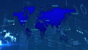 Upon startup digital world map graphic forming arcs connecting regions for real-time data analysis. Futuristic, connectivity, technology, data, visualization, digital, global - Powered by Shutterstock - Get 15% off with code: PIKWIZARD15