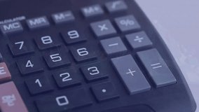 Hand entering frame initiating calculation on calculator, pressing math keys for computing totals. Digits, computation, financial, productivity, office, technology, interface - Powered by Shutterstock - Get 15% off with code: PIKWIZARD15