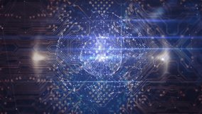 Glowing particles coalescing centrally forming wireframe globe, visualizing evolving data network. Technology, digital, network, circuitry, innovation, futuristic, abstract - Powered by Shutterstock - Get 15% off with code: PIKWIZARD15