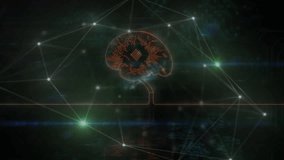 Neon line activating brain circuit emerging, nodes forming web and pulsing data inward. Futuristic, technology, innovation, digital, abstract, connectivity, neural - Powered by Shutterstock - Get 15% off with code: PIKWIZARD15