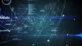 At start nodes glowing and forming drifting 3D grid network, pulsing charts visualizing data live. Data visualization, technological, futuristic, digital, abstract, innovation, connectivity - Powered by Shutterstock - Get 15% off with code: PIKWIZARD15