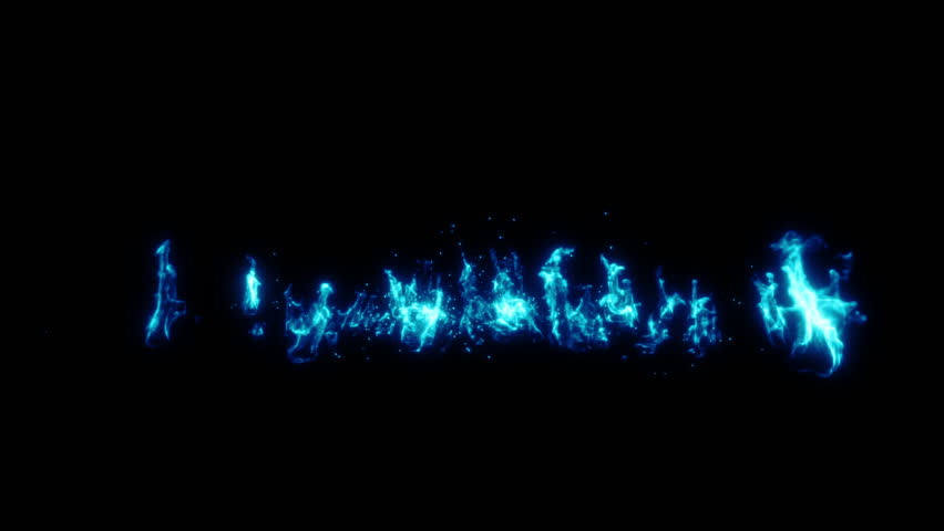 Blue fire and sparks loop effects