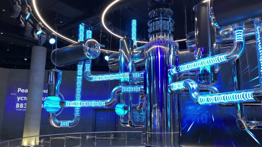 This facility showcases advanced water-to-water nuclear reactor technology, highlighting the intricate design and operational features on display.