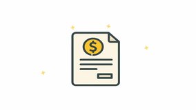 Financial Document With Dollar Sign On Beige Paper Over White Simple Icon And Minimalist Design for Adobe Stock Photo - Powered by Shutterstock - Get 15% off with code: PIKWIZARD15