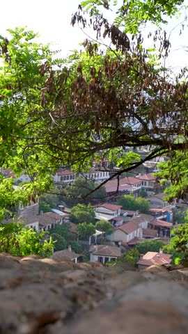 Vertical view of Izmir Şirince village

