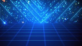 Golden star award show background stage backdrop for announcing winners and nominees 4K. Shimmering arrow particle with neon outlines and 3d grid floor. A glistering, fairy tale-like festive clip. 
 - Powered by Shutterstock - Get 15% off with code: PIKWIZARD15