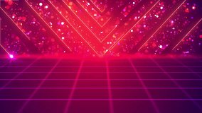 Golden star award show background stage backdrop for announcing winners and nominees 4K. Shimmering arrow particle with neon outlines and 3d grid floor. A glistering, fairy tale-like festive clip. 
 - Powered by Shutterstock - Get 15% off with code: PIKWIZARD15