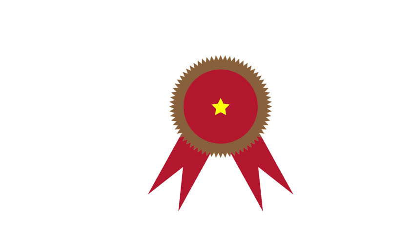 winner medal icon animation simple flat