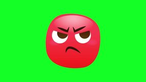 An angry and frustrated red-faced emoji on a green screen, perfect for expressing strong negative emotions like annoyance or rage. - Powered by Shutterstock - Get 15% off with code: PIKWIZARD15