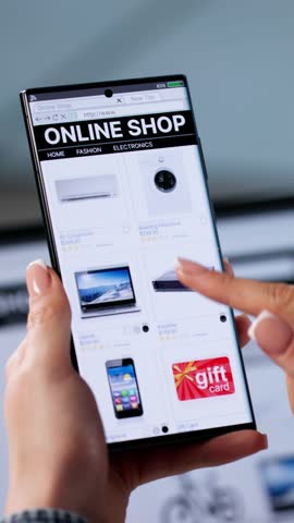 Mobile Responsive Ecommerce Website Where Woman Is Buying Online