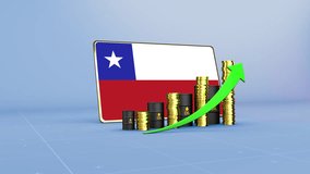 3D Infographic Showing Chile Oil Revenue Growth Energy and Economy Data Visualization - Powered by Shutterstock - Get 15% off with code: PIKWIZARD15