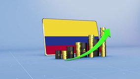 3D Infographic Showing Colombia Oil Revenue Growth Energy and Economy Data Visualization - Powered by Shutterstock - Get 15% off with code: PIKWIZARD15