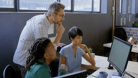 Analyst studying charts specialist pointing rising graph lead guiding tech analysis collaboratively. Data, teamwork, innovation, digital, analytics, collaboration, technology - Powered by Shutterstock - Get 15% off with code: PIKWIZARD15