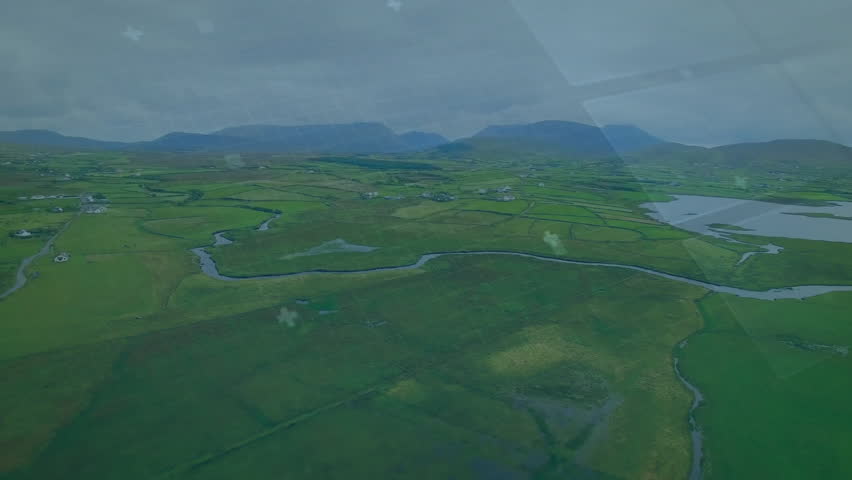 camera sweeping valley 0.5s sliding circuit lines and bars overlaying farmland visualizing metrics. Aerial, landscape, technology, interface, digital, visualization, agriculture - Powered by Shutterstock - Get 15% off with code: PIKWIZARD15