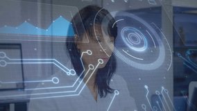 Lab researcher picking up sample tube and raising it against holographic overlays for tech analysis. Futuristic, innovation, biotechnology, digital, visualization, serious, professional - Powered by Shutterstock - Get 15% off with code: PIKWIZARD15