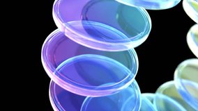 Colored glass lenses on black bg able to loop endless 4k. 3D Illustration - Powered by Shutterstock - Get 15% off with code: PIKWIZARD15