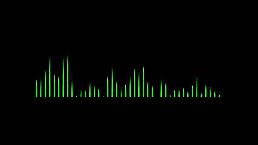 Line digital minimalist voice and symbol technology.Sound wave animation isolated on black background.he audio waves icon animates with vibrant, rhythmic pulses.