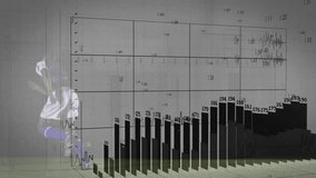 Soccer player entering test space and kicking ball while grid and bar charts measuring impact. Athlete, biomechanics, sports science, analysis, performance, simulation, motion - Powered by Shutterstock - Get 15% off with code: PIKWIZARD15