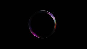 Futuristic spinning chrome ring on black background. Seamless 4K loop animation with holographic light reflections. Abstract tech design element for cyber or digital themes. - Powered by Shutterstock - Get 15% off with code: PIKWIZARD15