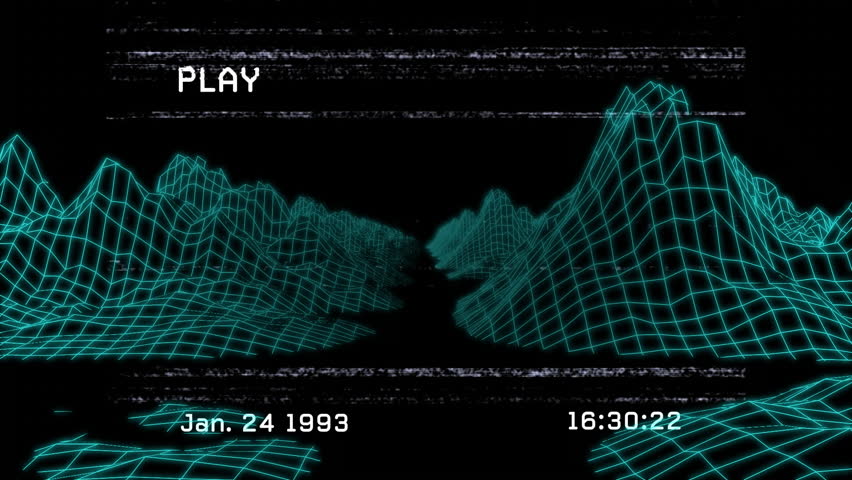 On playback digital 3D grid rotating and zooming while code lines scrolling and visualizing runtime. Futuristic, cyberpunk, immersive, dynamic, technological, abstract, digital