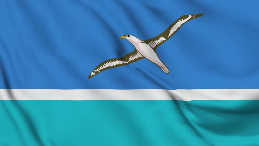 Flag of the Midway Islands – 4K Seamless Loop of the Pacific Atoll’s Symbolic Banner