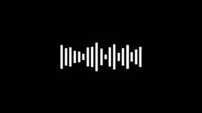 Music sound wave or audio waveform on a black background. Audio spectrum sound wave effect waveform animation. voice recording and podcast mic microphone button icon animation.	 - Powered by Shutterstock - Get 15% off with code: PIKWIZARD15