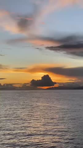 sunrise from seram island mountain