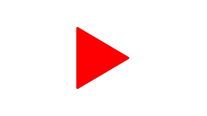 Red pointing moving triangle back and forth animation loop for emphasis and highlighting objects in the video