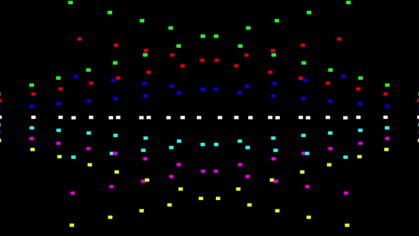 Abstract Line Dot Elements Animating Back and Forth in Sync with Musical Rhythm for Audio Reactive Background Visuals and Stage Screens.