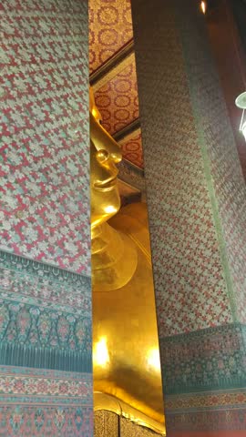 Wat Pho, also known as the Temple of the Reclining Buddha, is a significant Buddhist temple complex in Bangkok,Thailand.Wat Phra Chetuphon Wimon Mangkhalaram Rajwaram.Move Track Buddha Footage