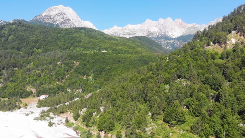 Albania Tropoje . Valbona valley springs Accursed Mountains.