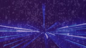 Blue white streaks bursting out then retracting while particles drifting in purple tunnel to glow. Abstract, futuristic, dynamic, movement, technology, illumination, cosmic - Powered by Shutterstock - Get 15% off with code: PIKWIZARD15