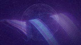 Iridescent light ribbon flowing from left edge looping around translucent sphere highlighting core. Abstract, futuristic, luminescent, neon, dynamic, cosmic, digital - Powered by Shutterstock - Get 15% off with code: PIKWIZARD15