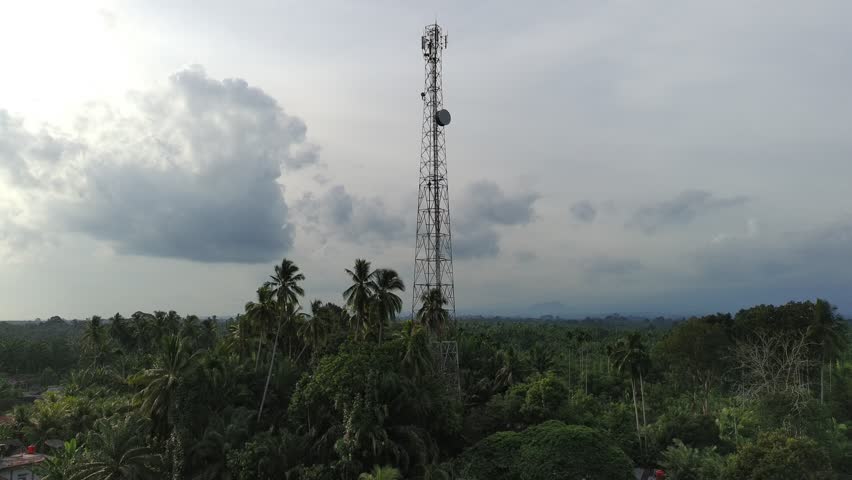 cell phone signal tower in the afternoon