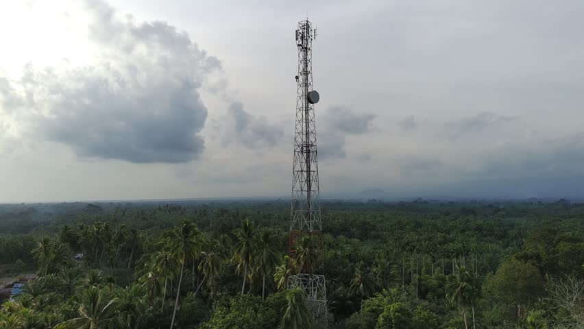 cell phone signal tower in the afternoon