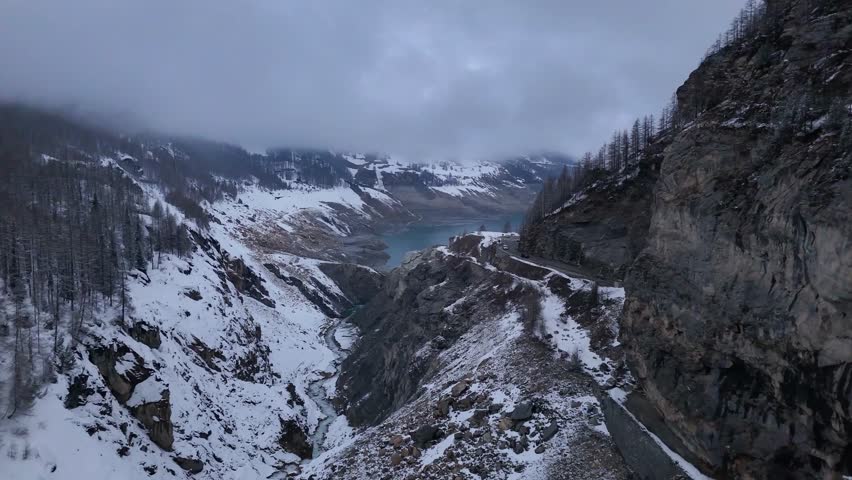 Aerial view of a high mountain pass

Val d
