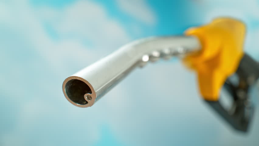 Super Slow Motion Gasoline Pouring from Fuel Nozzle at 1000fps.