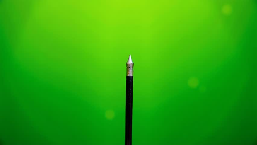 Close-Up Sparks Flying from Broken Black Electrical Cable – Power Short Circuit, Electrical Fire Risk, Explosion Danger, Green Screen Video for VFX, Safety, Emergency, or Tech Projects
