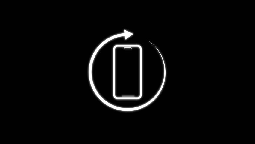 Rotate Mobile phone. Device rotation symbol. Turn your device. Device rotation symbol.