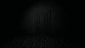 Wooden door emerging within shadowy interior, surrounded by swirling red and green neon light trails, creating enigmatic surreal visual atmosphere with mystical portal like energy - Powered by Shutterstock - Get 15% off with code: PIKWIZARD15