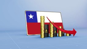 Chile Oil Revenue Decline 3D Economic Crisis Infographic for Energy and Finance - Powered by Shutterstock - Get 15% off with code: PIKWIZARD15